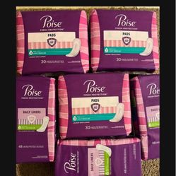 Poise Pads Or liners $4 Each