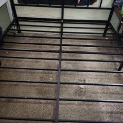King Size Bed Frame Black Metal