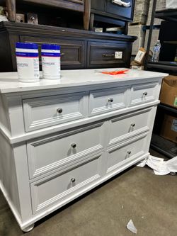 White dresser from Costco , 7-drawer dresser