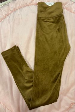 OFFLINE by Aerie Olive Green Velvet Leggings