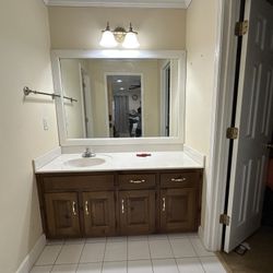 Wood Vanity 60 Inch With Counter Top And Backsplash 