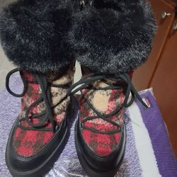 Jessica Simpson wedged boots.\ size 6.5