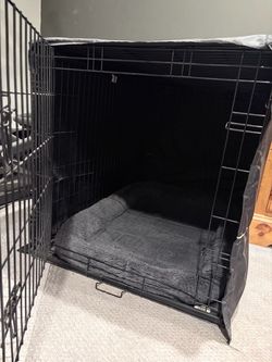 43” Dog Crate with Cover & Pad