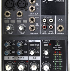 Mackie 402-VLZ3 Premium 4-Channel Mic & Line Mixer, with cords