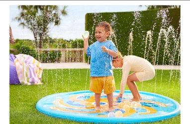 Kids Outdoor fun water balloons Splash Pad Sprinkler Mat