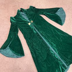 New xl kids girls green velvet jacket Rennisance dress costume Hocus Pocus