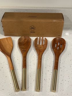 Princess House 4-Piece Wooden Cooking Utensil Set