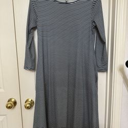 Striped Soft Jersey Dress With Pockets Piphany XS 