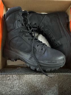 Black Tactical Lace-Up Combat Boots