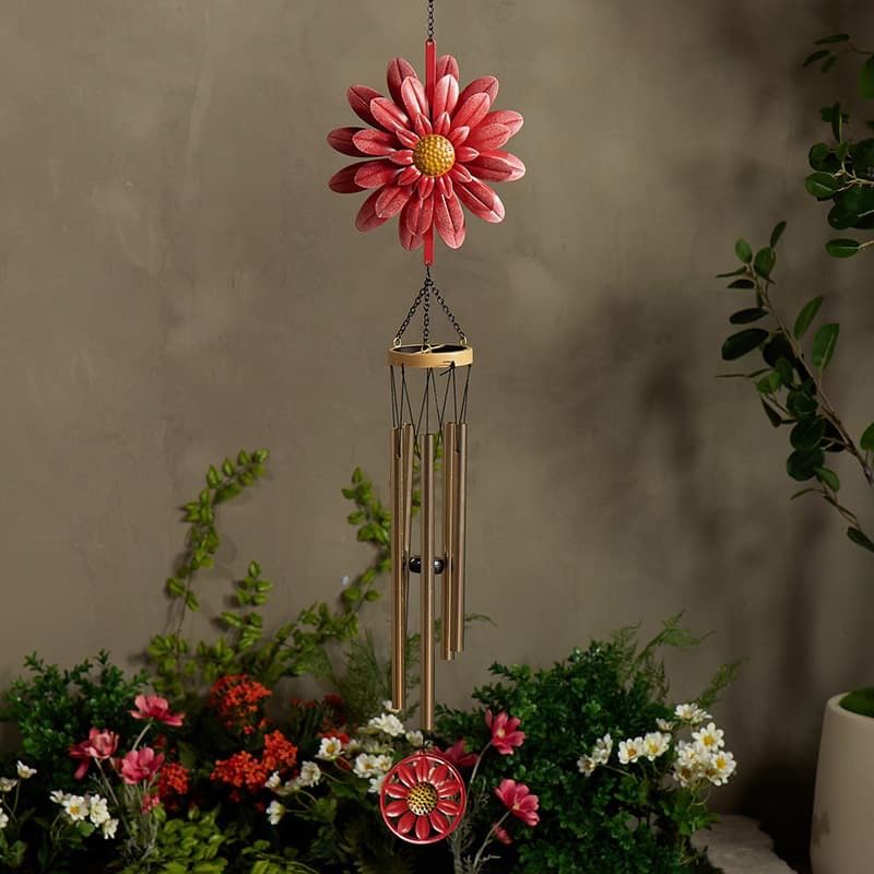 Spinning Flower Wind Chimes