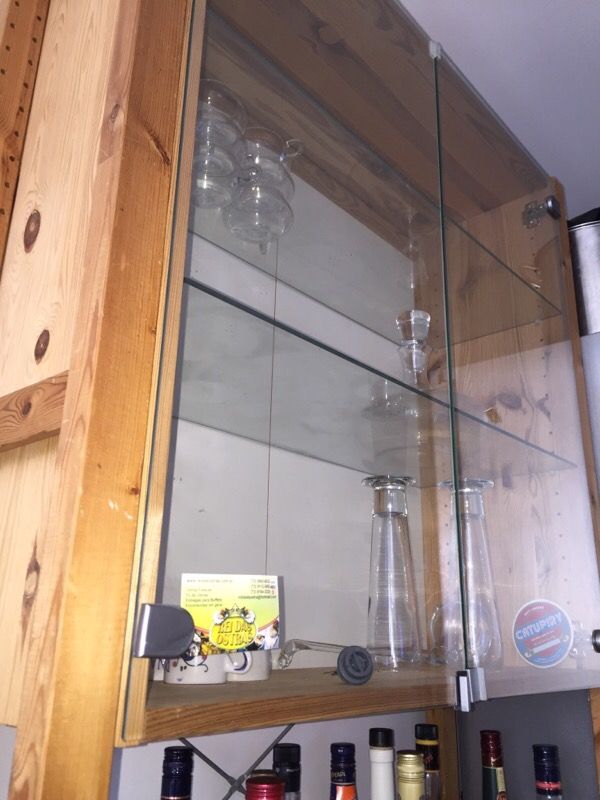 Ikea IVAR shelving x2, 1 with glass cabinet
