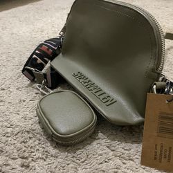 Steve Madden Olive Green Crossbody Bag with Mini Pouch