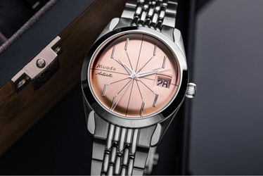 Nivada Antarctic Spider Nivada Grenchen Antarctic Spider Watch — Salmon Dial — Brand New, full kit