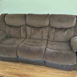 Dark Couch And Loveseat Set (2 Pieces)