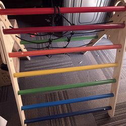 Toddler climbing triangle