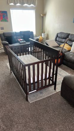 Dark Wood Crib