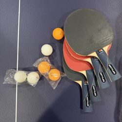 Kettler GTX 85 Table Tennis Paddle 4-Player Set