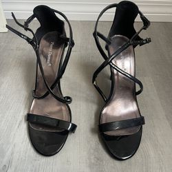Black Strap Heels Size 8.5