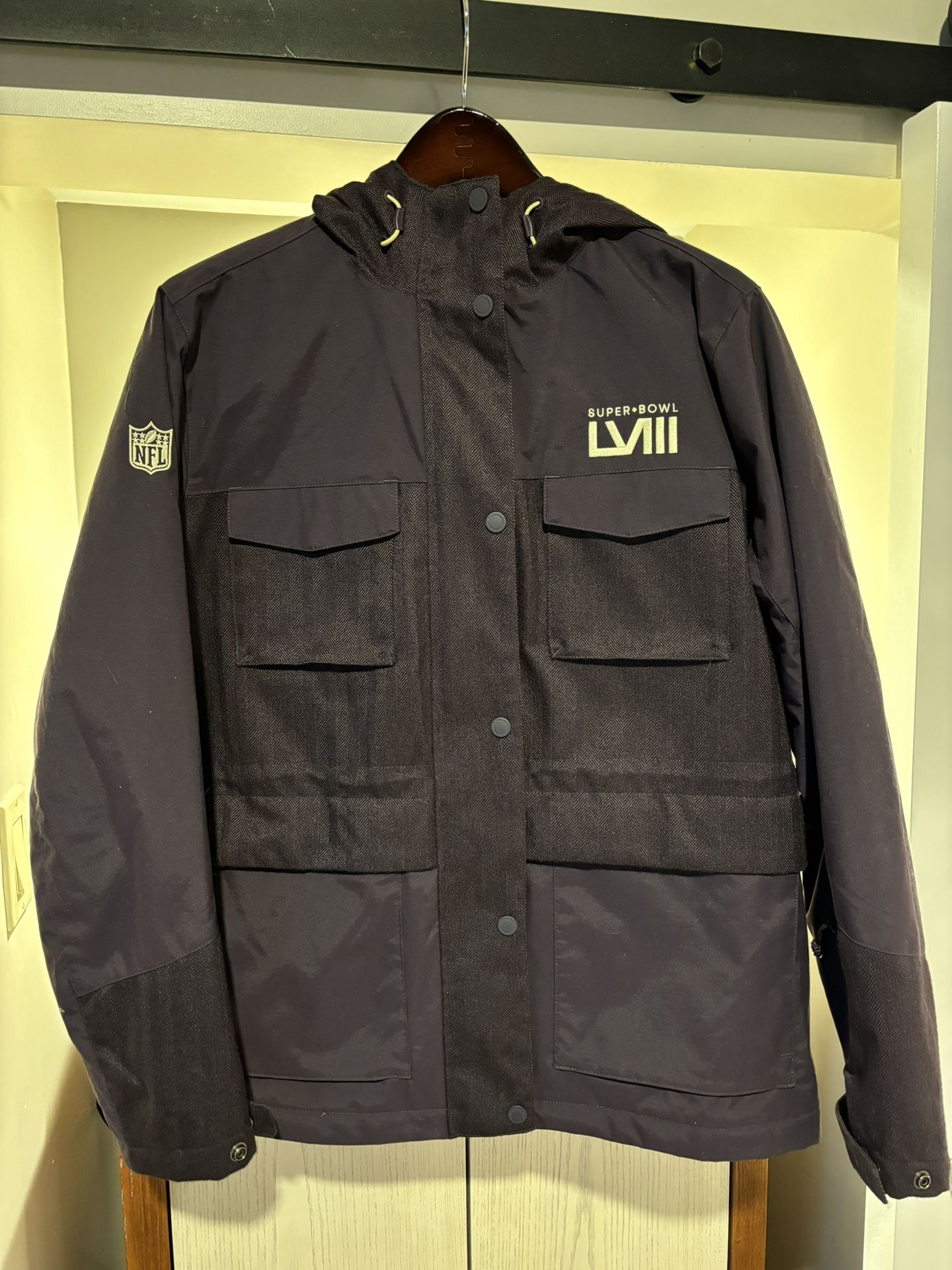 Official NFL Superbowl LVIII Womens "Staff Only" Purple Jacket