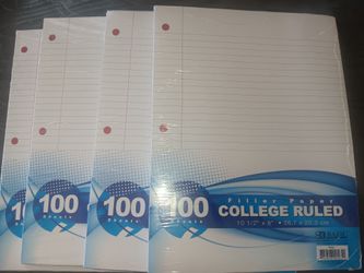 College ruled paper