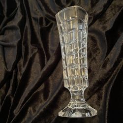Clear Glass Vase 6 3/4” High