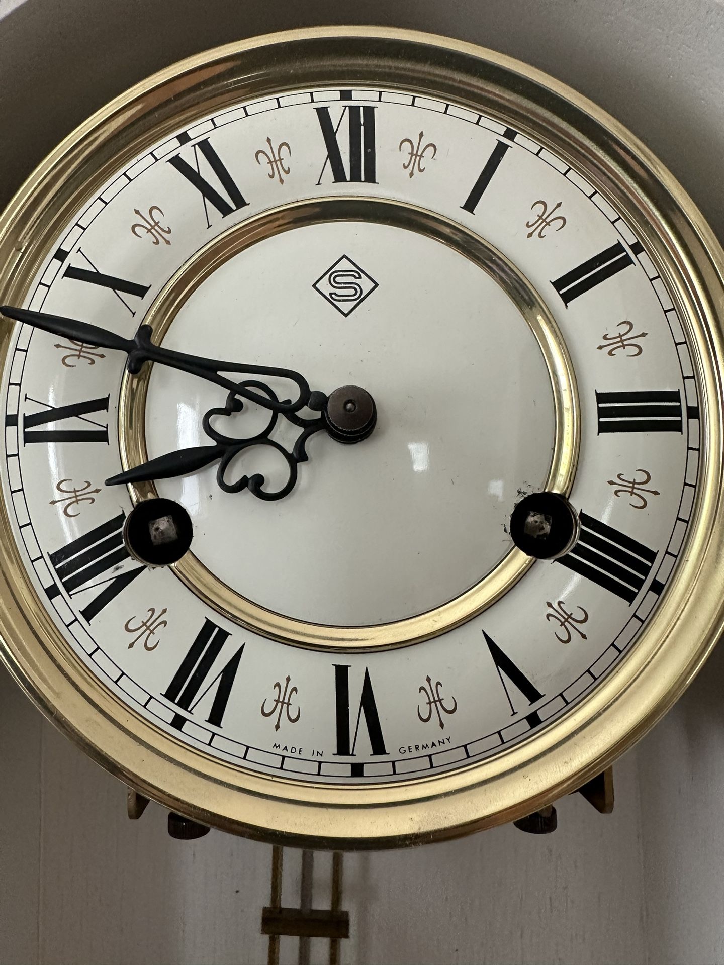 Vintage West Germany Clock Emil Schmeckenbecher Rare Wall Clock for