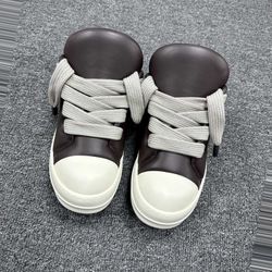 Rick Owens Leather Low Sneakers 8