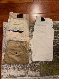 Lot of 4 long pair of  men khakis 30 x 32 slim fit and adidas 30 x10  shorts