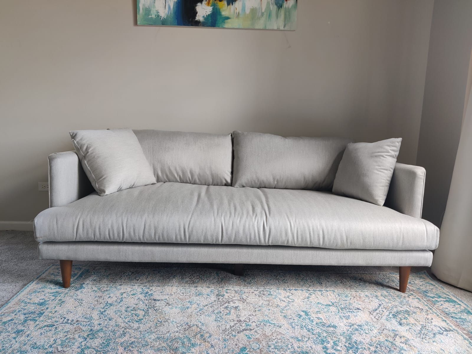 Midecntury Modern Joybird Gray Sofa