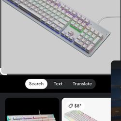 White Wired Gaming Keyboard 