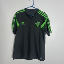 Mexico National Team Training Jersey Mens Large Gray Green Adidas AdiZero 2014 World Cup 