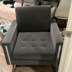 Grey Accent Chair 
