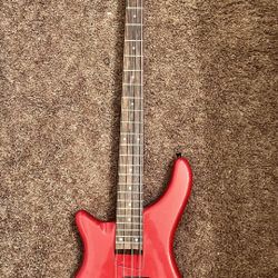 Red Bass Guitar