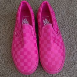 Pink Checkerboard Slip-On Vans(BRAND NEW) 