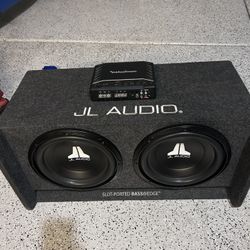 Sub Woofers With Box And Amplifier