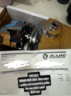 Chrome Alternator 150A 1 Wire