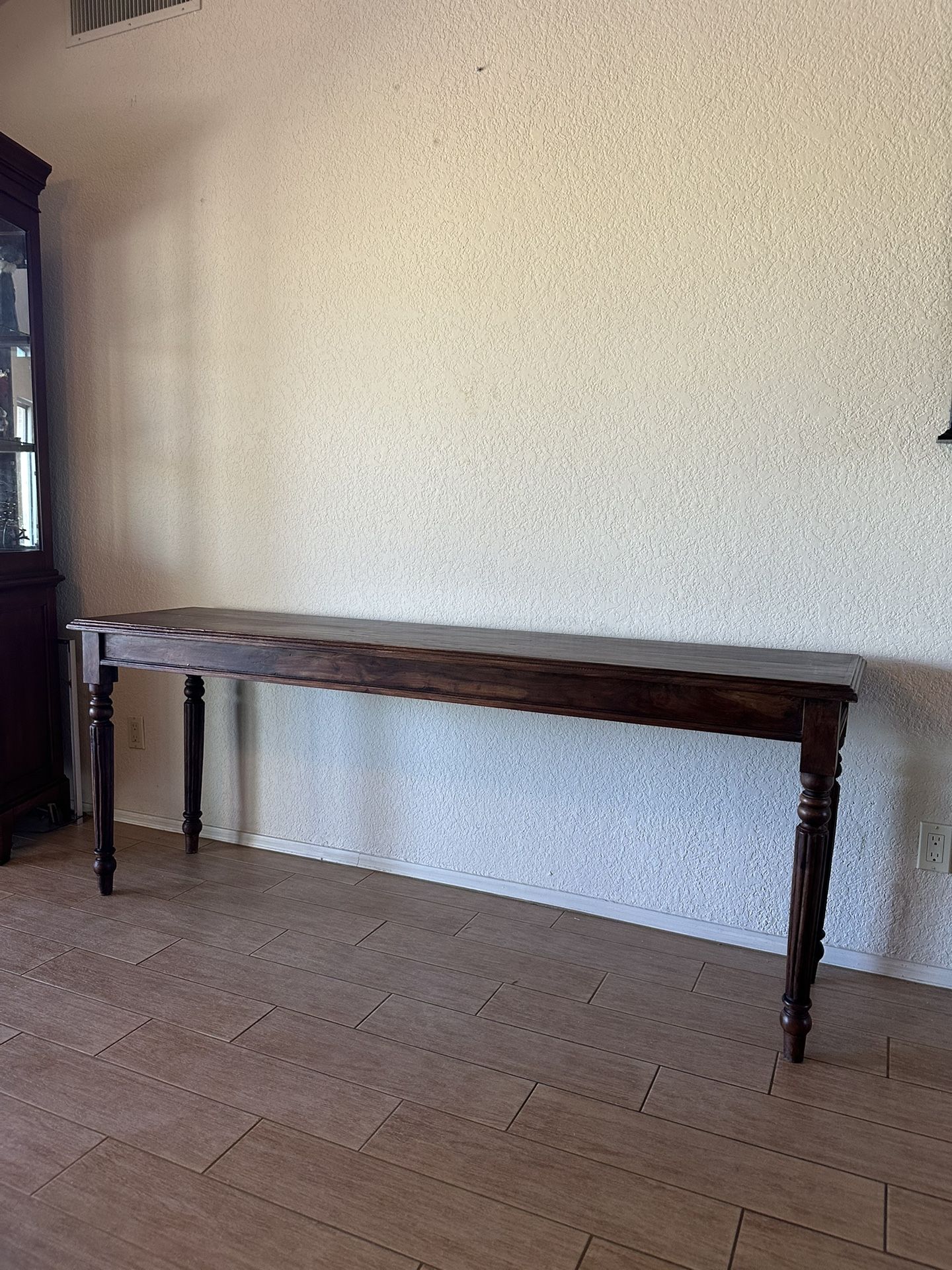 Solid Wood Console Table – Rustic Vintage Entryway Table / Hall Table / Sofa Table