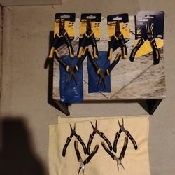 8-6" Needle Nose Pliers 3 Brand New 5 Slightly Used 2-6" Bent Nose Pliers Brand New 1"6 Flat Hed Pliers Slightly Used 