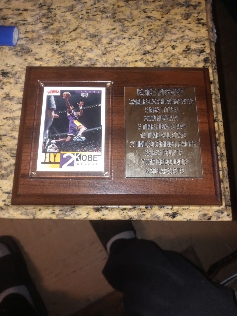 R.I.P Kobe Bryant Plaque