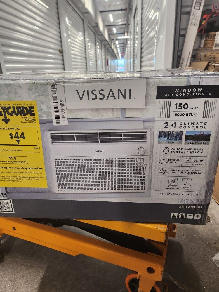 5,000 BTU 115-Volt Window Air Conditioner for 150 sq. ft Rooms with Dehumidifier in White