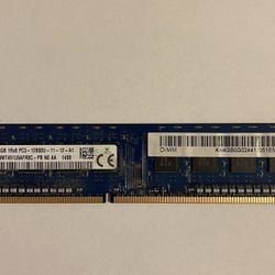 SK hynix 4Gb (1X4gb) PC3 12800u Single Rank Unbuffered Nonecc DDR3-1600 Desktop Memory
