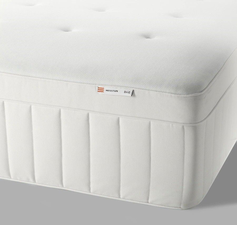 Newer Queen Ikea Hesstun Firm Eurotop Mattress, Boxspring, Bed Frame