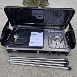 Brand New 20000 btu Propane Portable 2 Burners BBQ Grill Outdoor Camping Stove  Available In black And orange