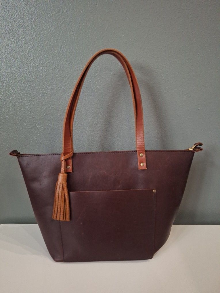 Portland Leather Goods Leather Tote Bag