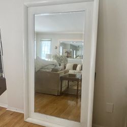 Large White Floor Mirror - Stunning!