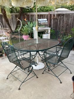 **** VINTAGE WOODARD DINING TABLE SET - PLS READ DESCRIPTION & SEE MY OTHER LISTINGS ****