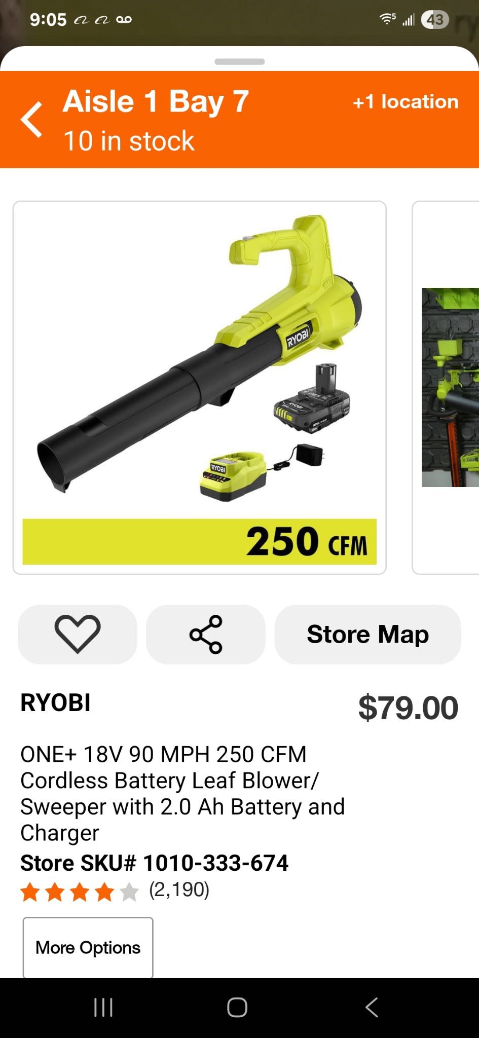 Leaf Blower/Sweeper with Battery