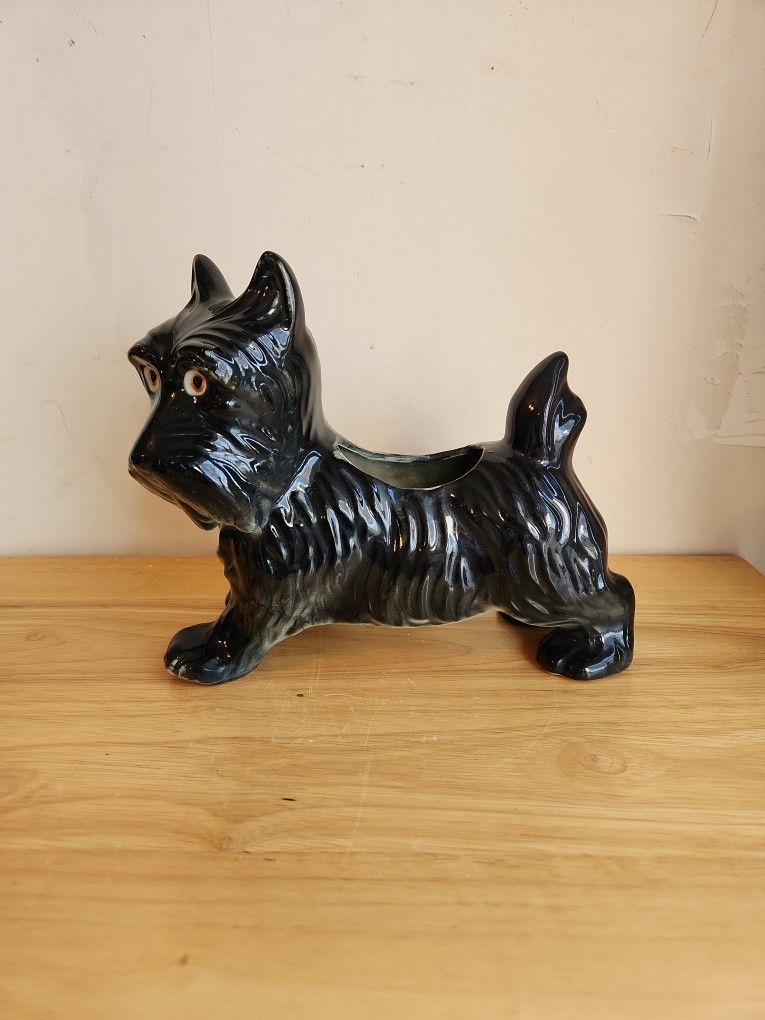 Terrier Pottery Japan MCM Dog Planter Ceramic Figure