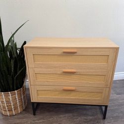 3- Drawer Rattan Cabinet