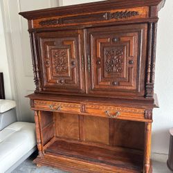 Antique Italian Carved Wood Cabinet – (Sold As Is) 🪵